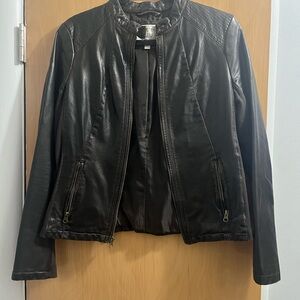 G.H. Bass & Co. Dark Brown Leather Faux Jacket